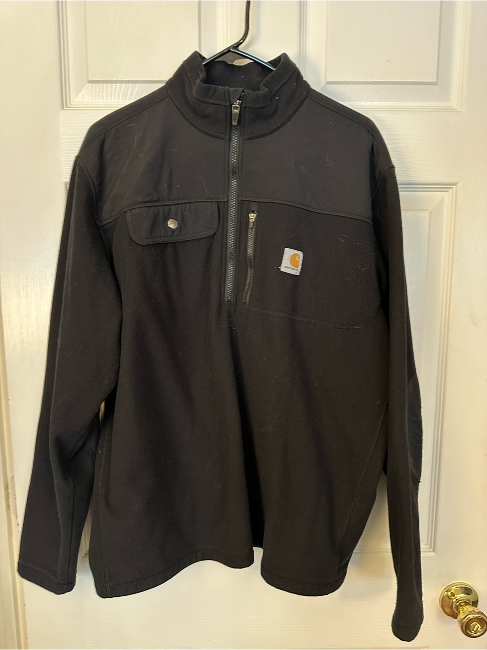 Carhartt Black Lightweight Men's Quarter-Zip Work Shirt Jacket